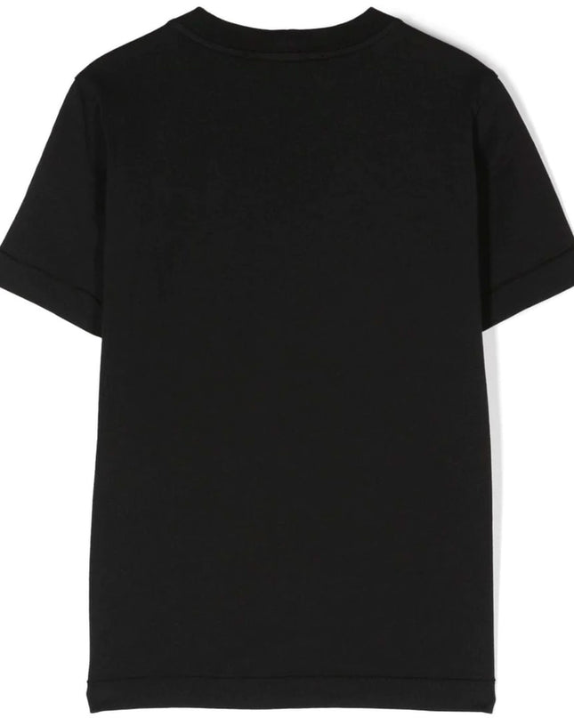 Kids Atelier-Stone Island-Black Logo T-Shirt