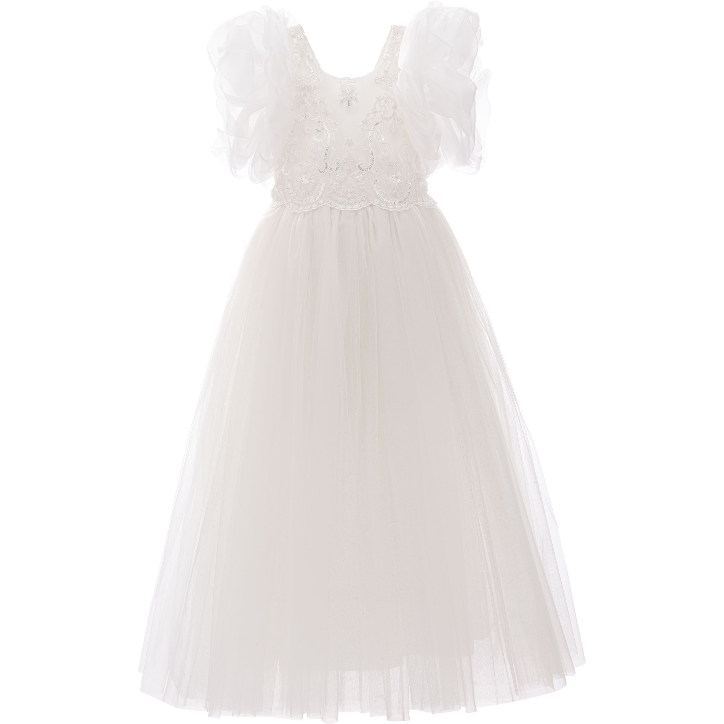 Tulleen Off White Montclair Embroidered Dress Tulleen Off White Montclair Embroidered Dress