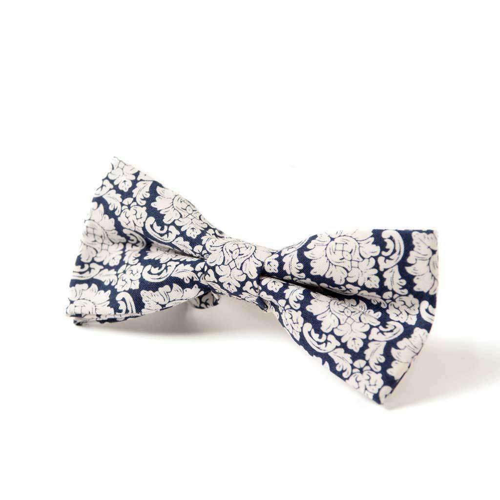 Appaman Navy Damask Bow Tie-Accessories-Appaman-One Size-kids atelier