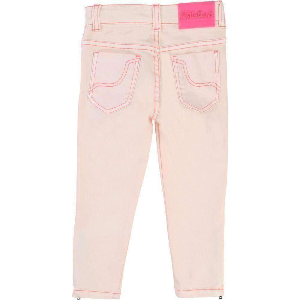 Baby Pink Slim Fit Jeans-Pants-Billieblush-kids atelier