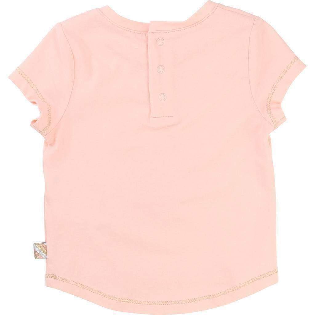 Billieblush Pink Dancing T-Shirt-Shirts-Billieblush-kids atelier