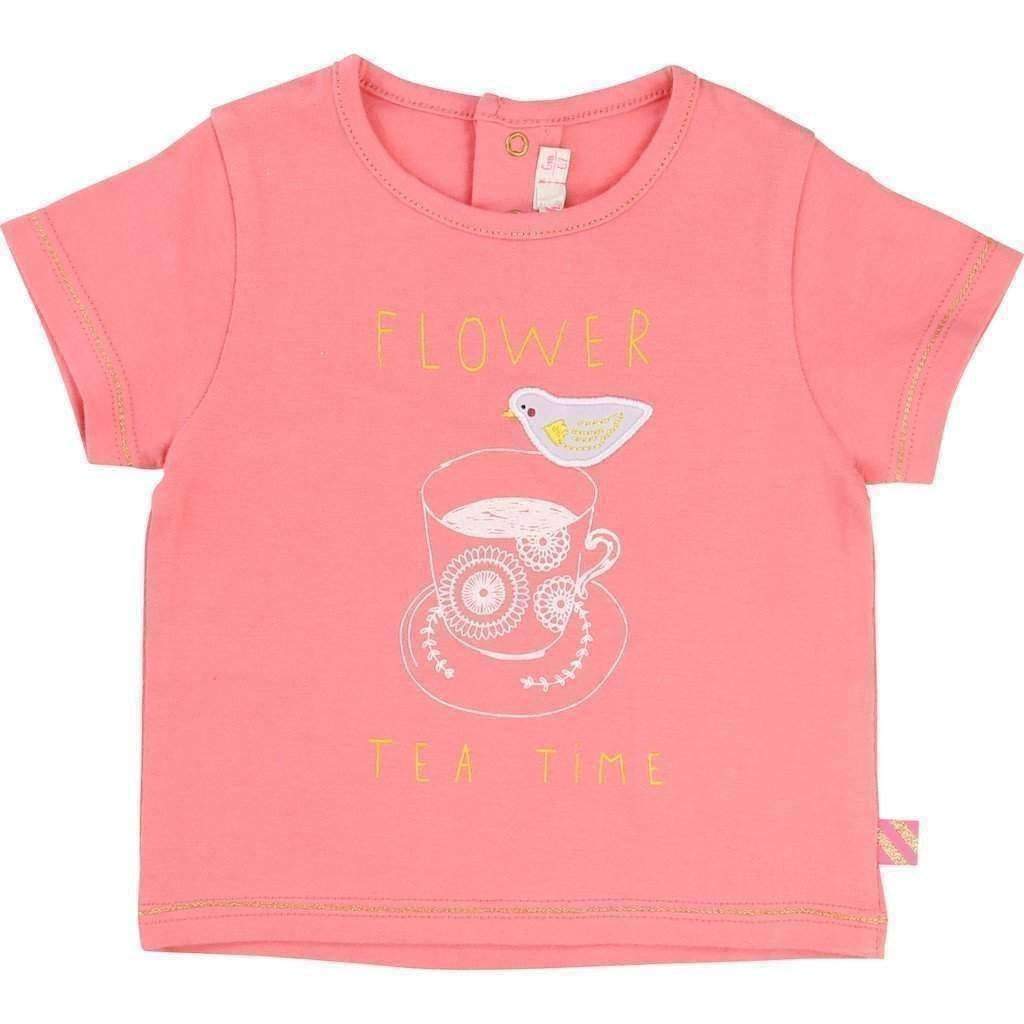 Billieblush Pink Tea Time T-Shirt-Shirts-Billieblush-kids atelier