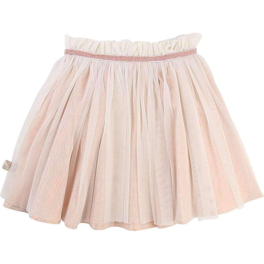 Billieblushl Pink PomPom Mesh Skirt-Skirts-Billieblush-kids atelier