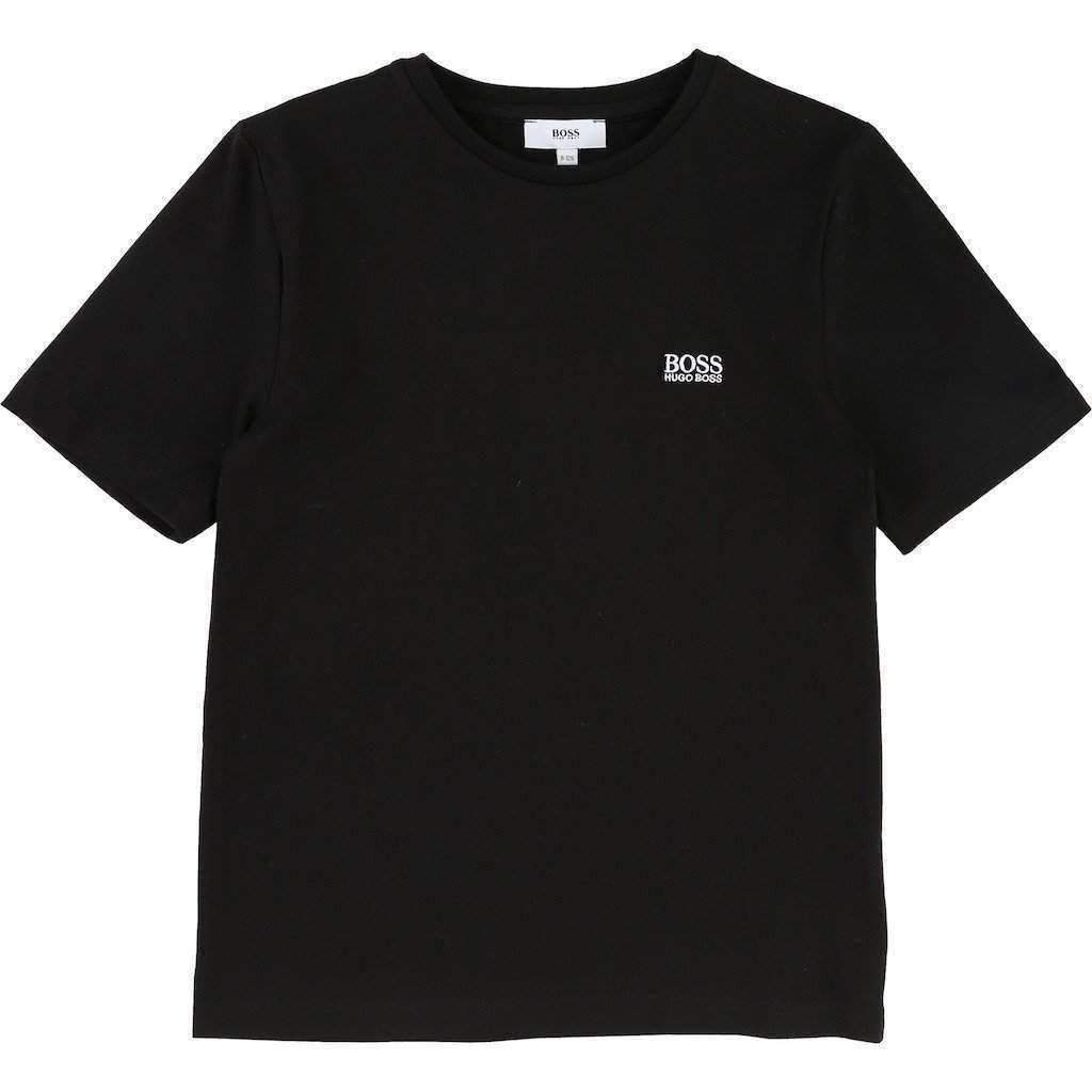 Black Pocket Logo T-Shirt-Shirts-BOSS-kids atelier