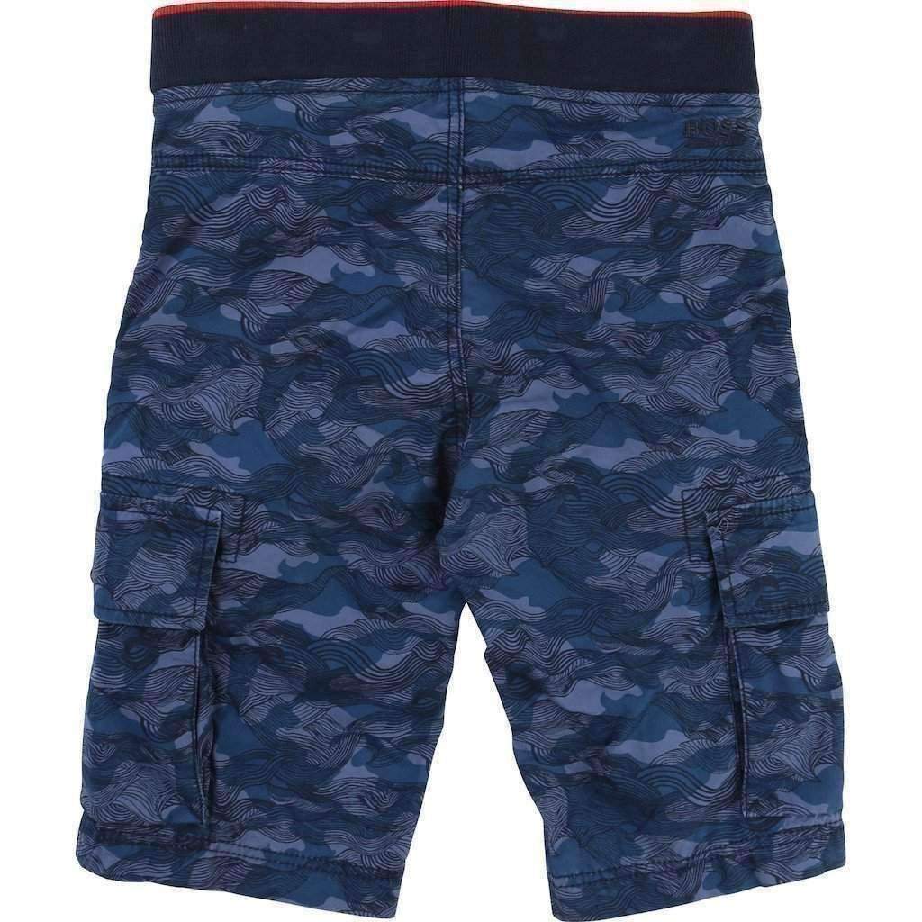 Blue Bermuda Shorts-Shorts-BOSS-kids atelier