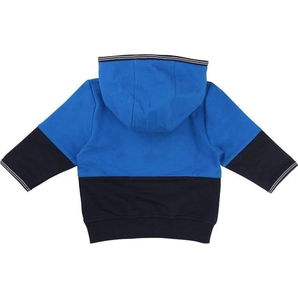 Blue Fleece Cardigan-Outerwear-BOSS-kids atelier
