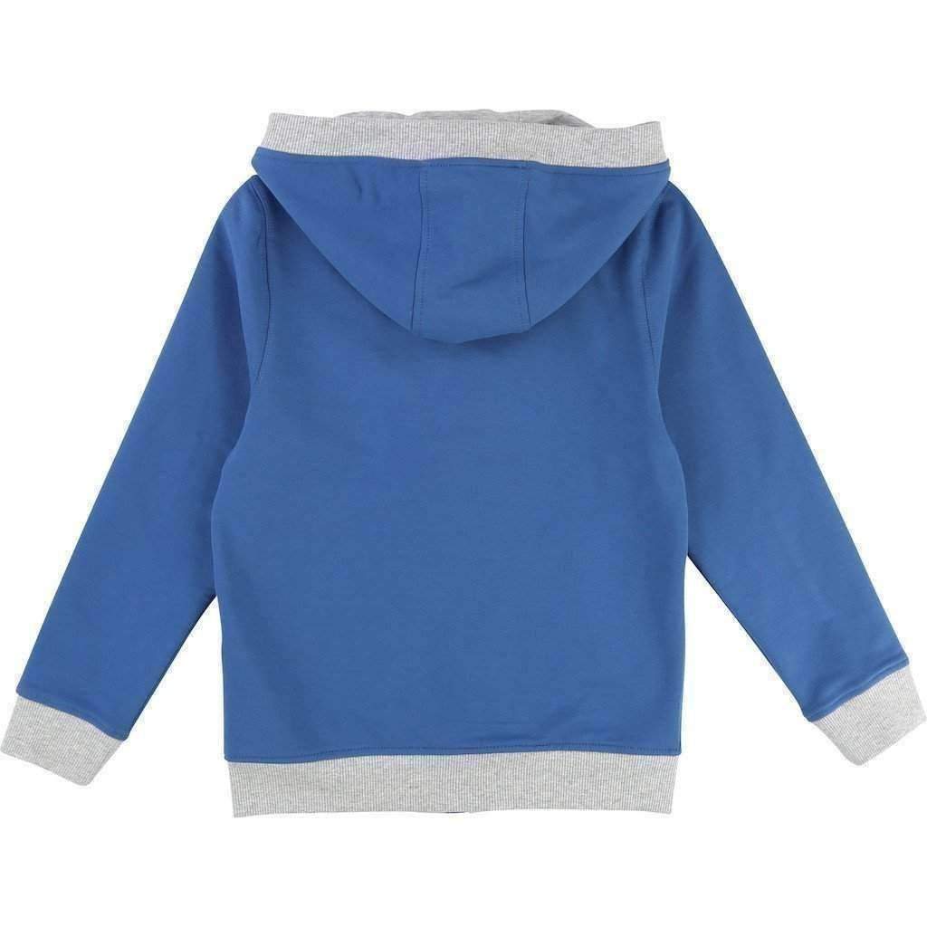 Blue Fleece Sweat Jacket-Outerwear-BOSS-kids atelier