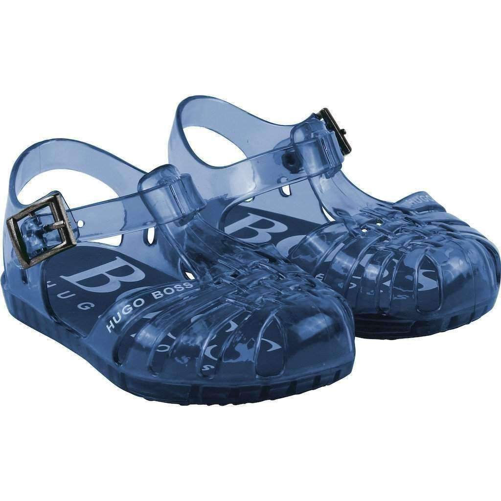 Blue Jelly Sandals-Shoes-BOSS-kids atelier