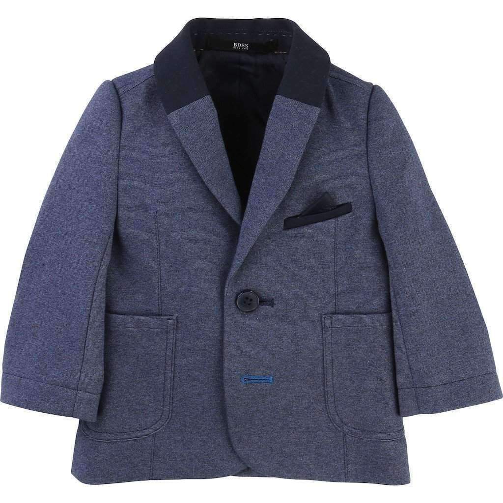 Blue Suit Jacket-Outerwear-BOSS-kids atelier