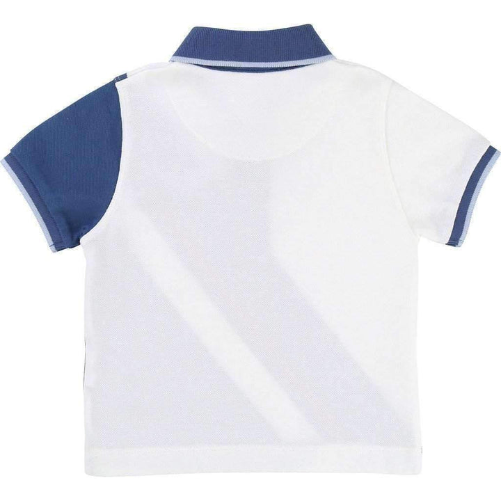 Blue & White Striped Polo-Shirts-BOSS-kids atelier