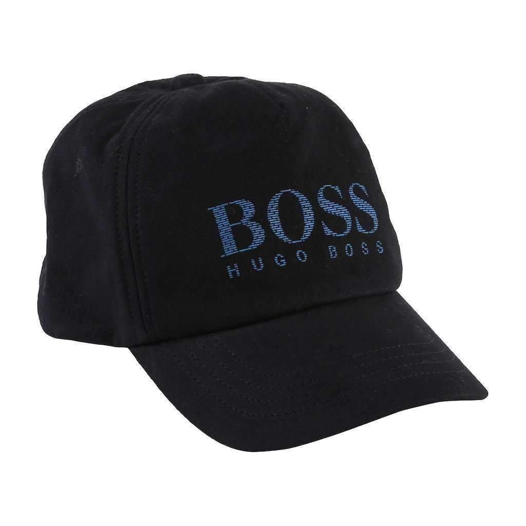 Boss Black Cotton Logo Hat-Accessories-BOSS-kids atelier