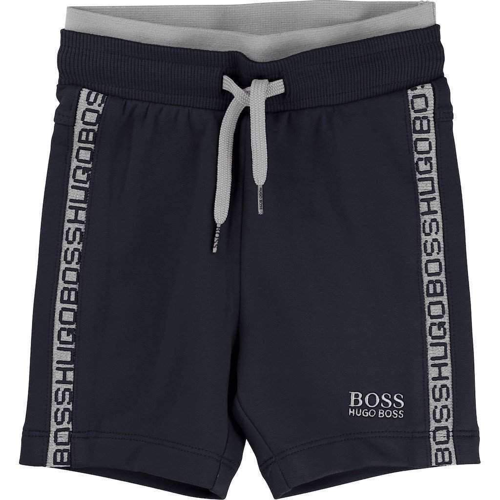 Boss Navy Fleece Bermuda Shorts-Shorts-BOSS-kids atelier