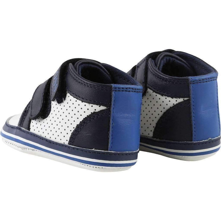 Boss Black & White Leather Trainers-Shoes-BOSS-kids atelier