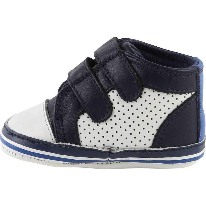Boss Black & White Leather Trainers-Shoes-BOSS-kids atelier