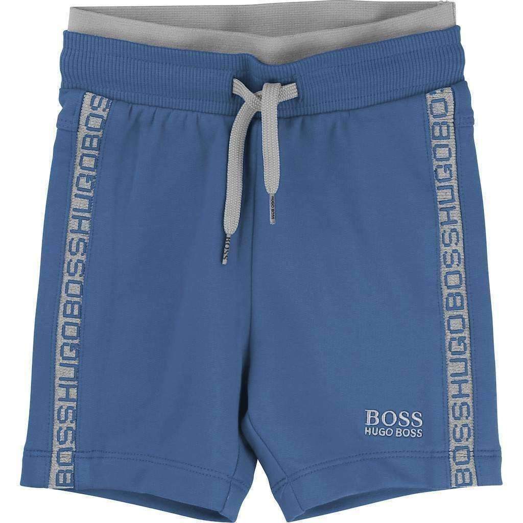 Boss Blue Bermuda Shorts-Shorts-BOSS-kids atelier