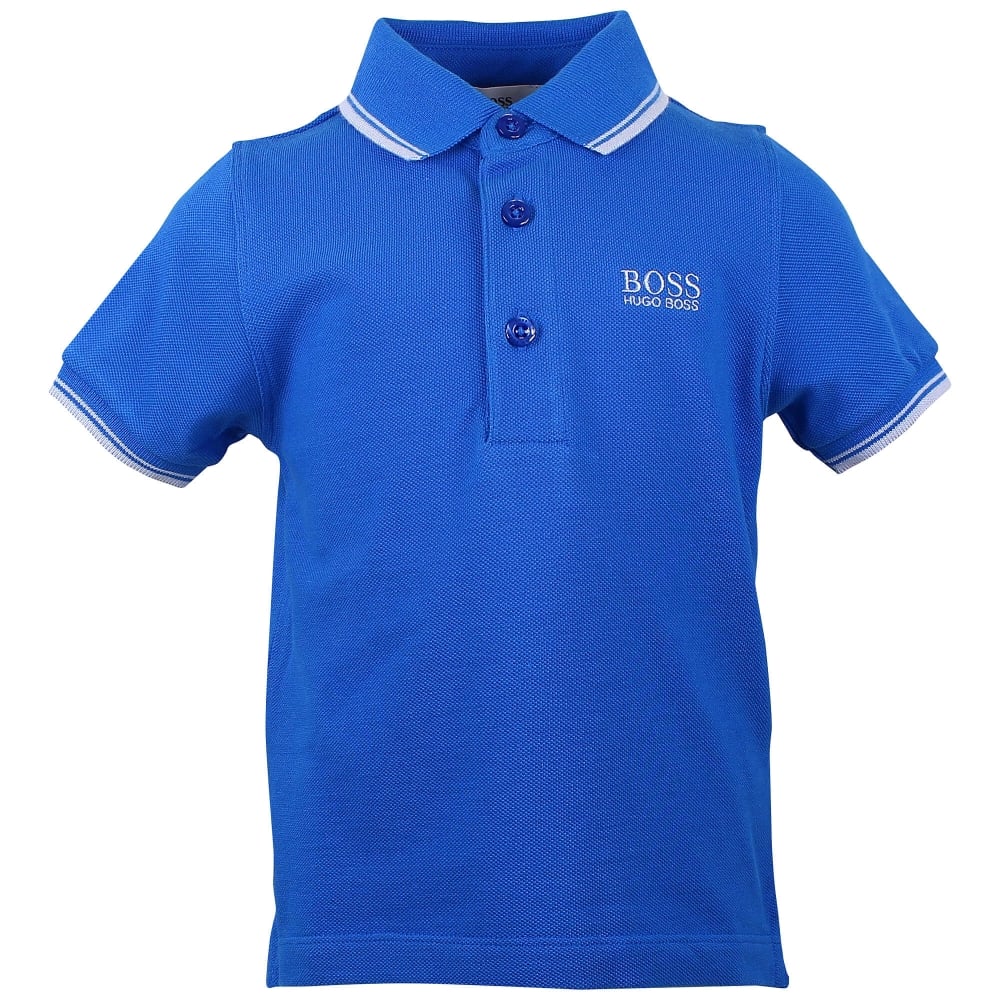 Boss Blue Polo T-Shirt-Shirts-BOSS-kids atelier