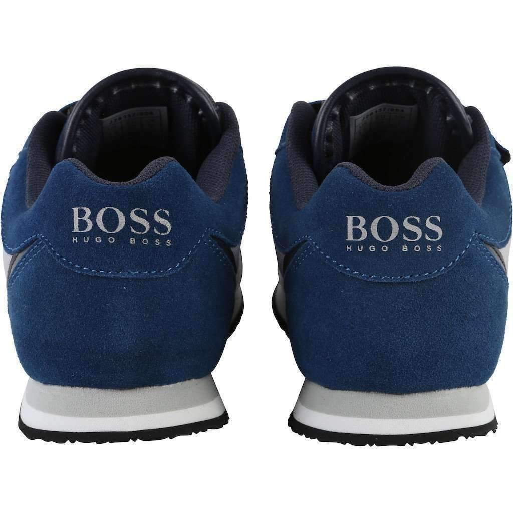 Boss Blue Suede Trainer Shoes-Shoes-BOSS-kids atelier