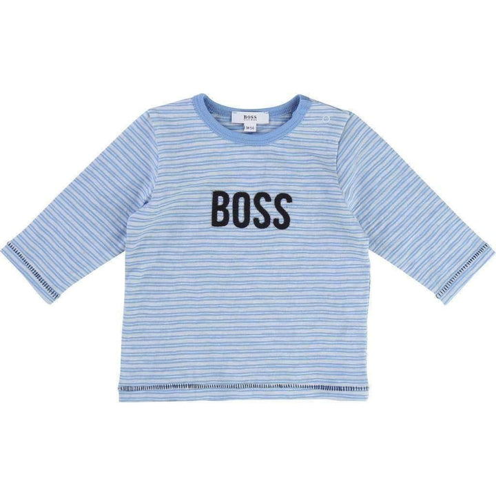 Boss Blue T-Shirt With Pants Outfit-Outfits-BOSS-kids atelier