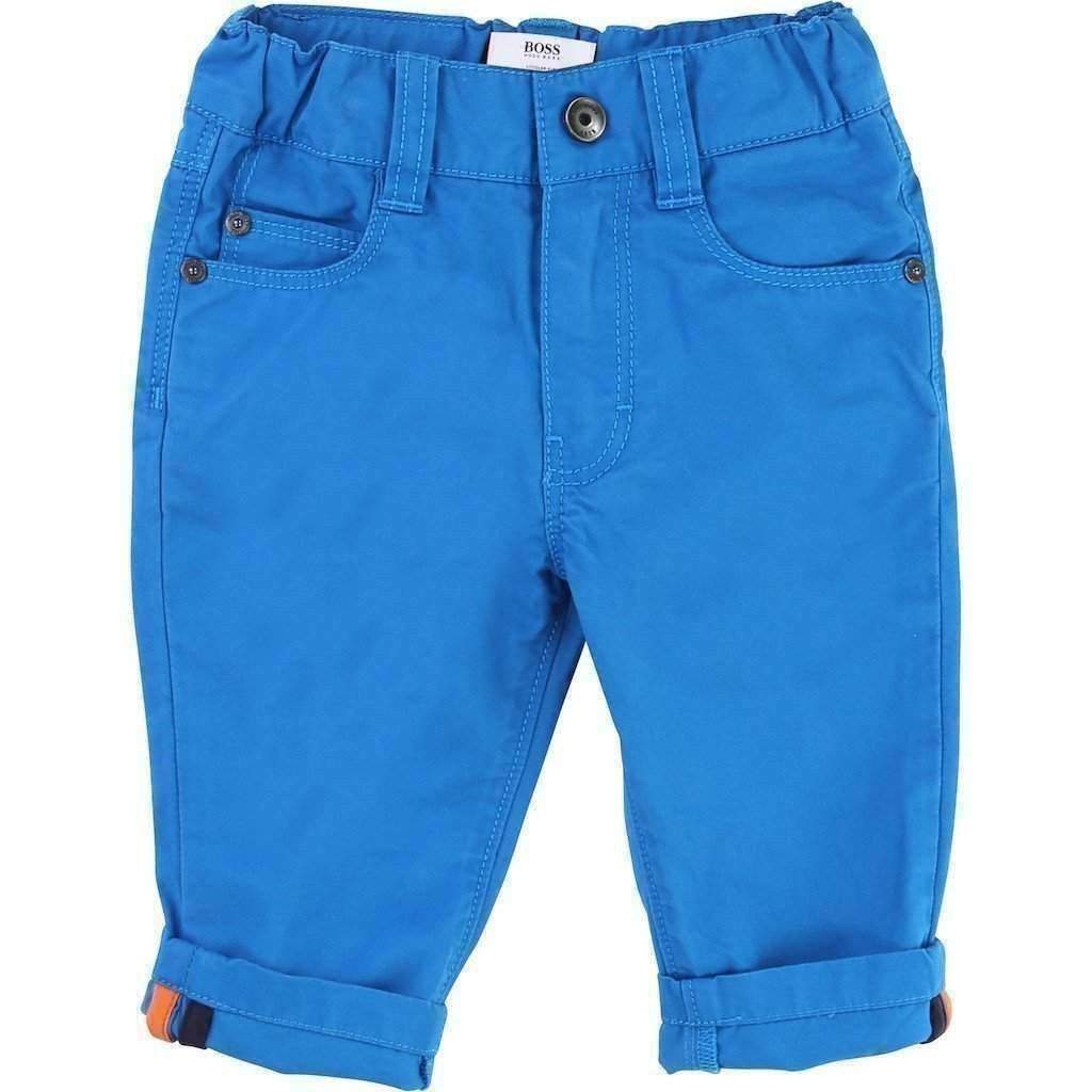 Boss Blue Twill Pants-Pants-BOSS-kids atelier