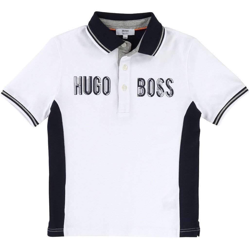 Boss Fancy Logo Polo Shirt-Shirts-BOSS-kids atelier