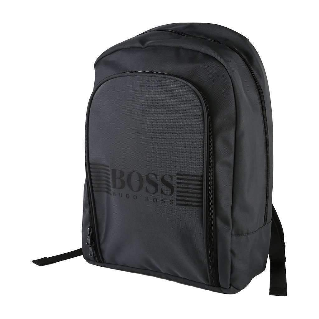 Boss Gray Logo Nylon Backpack-Accessories-BOSS-Gray-One Size-kids atelier