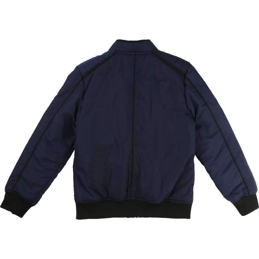 Boss Navy Blue Bomber Jacket-Outerwear-BOSS-kids atelier