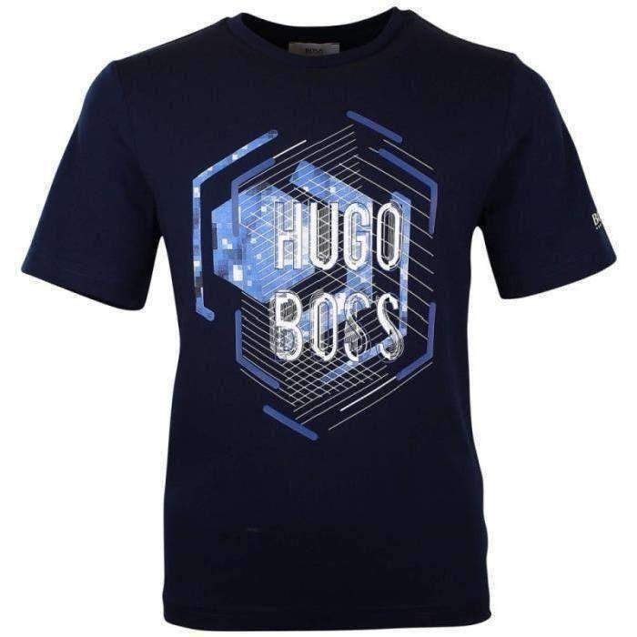 Boss Navy Design T-Shirt-Shirts-BOSS-kids atelier