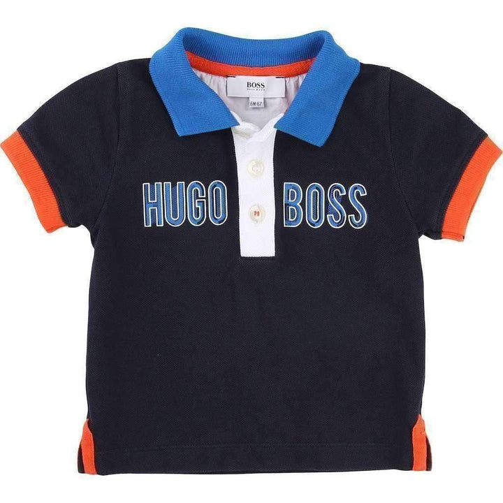 Boss Navy Polo Shirt-Shirts-BOSS-kids atelier