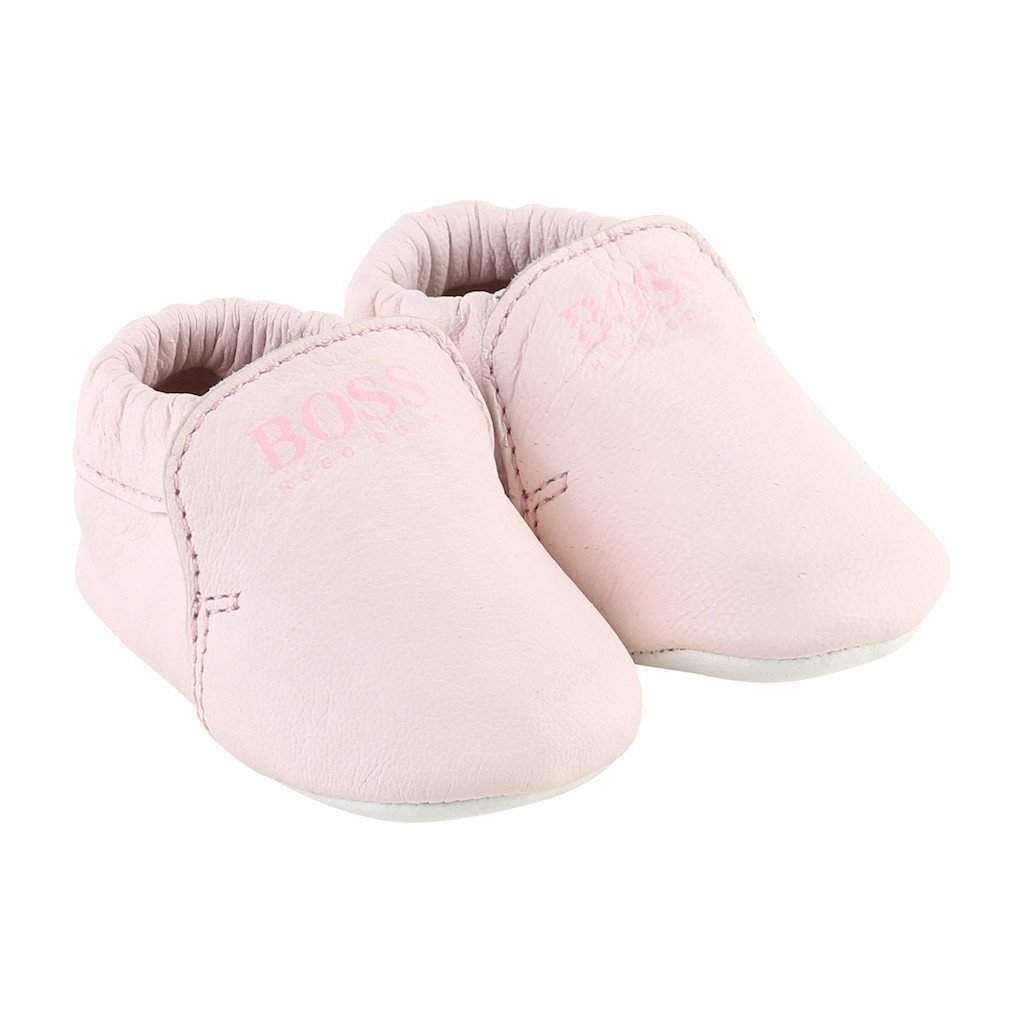 Boss Pink Leather Booties-Shoes-BOSS-kids atelier