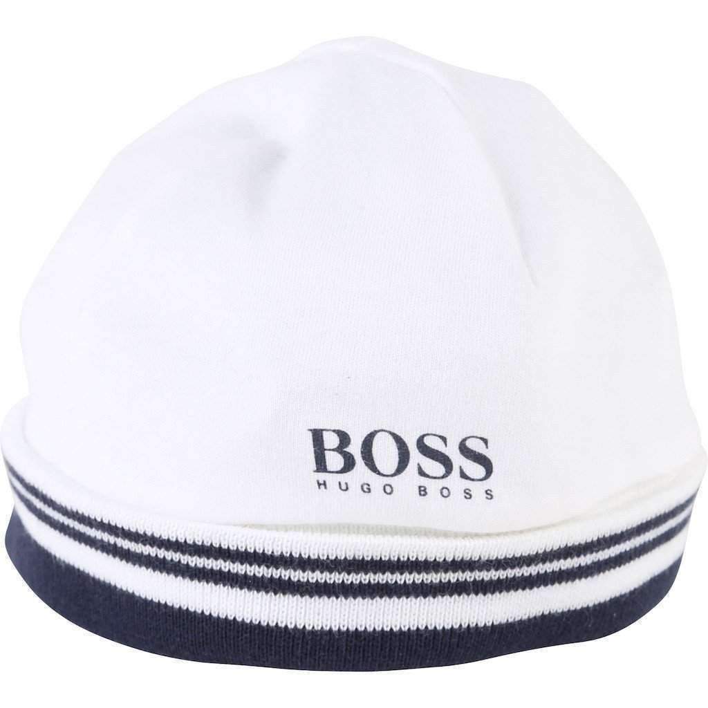 Boss Printed Hat White-Accessories-BOSS-kids atelier