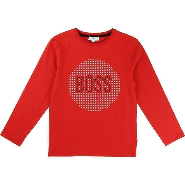 Boss Red Illusion Logo Shirt-Shirts-BOSS-kids atelier