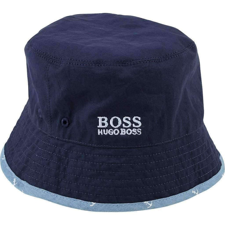 Boss Reversible Blue Bucket Hat-Accessories-BOSS-kids atelier