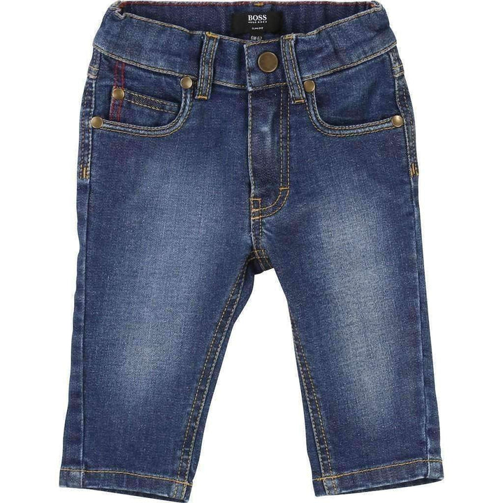 Boss Slim Blue Denim Pants-Pants-BOSS-kids atelier