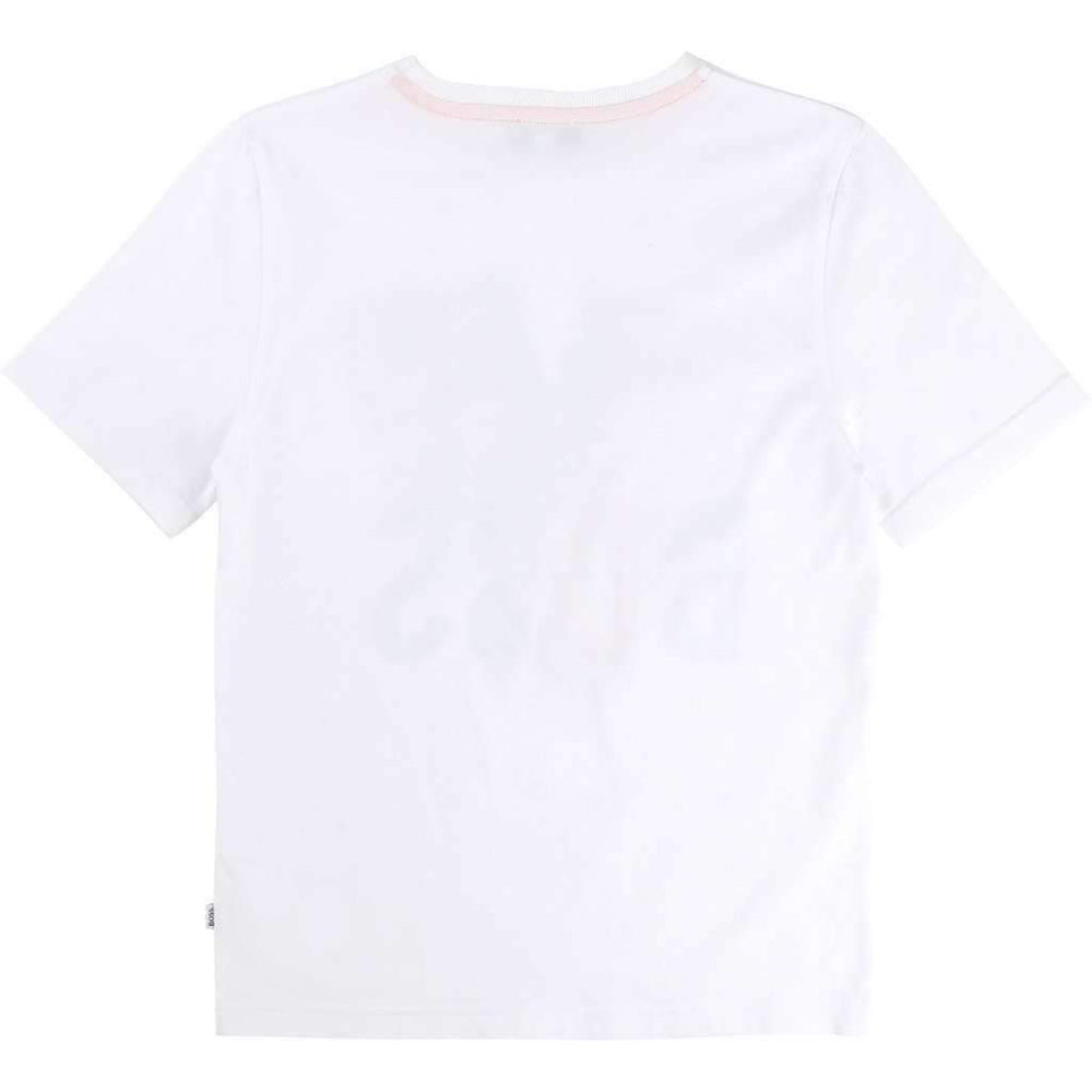 Boss White Camera Logo T-Shirt-Shirts-BOSS-kids atelier