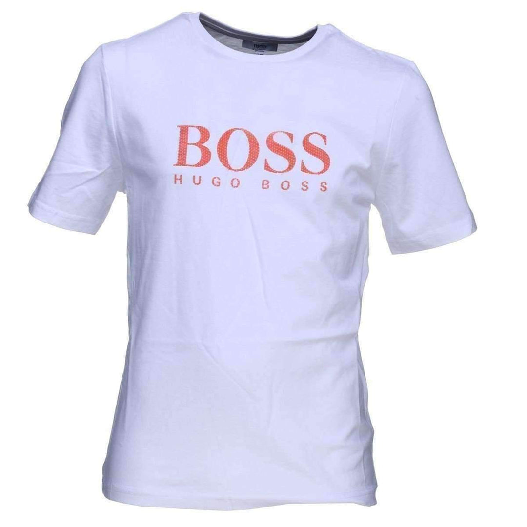 Boss White Logo T-Shirt-Shirts-BOSS-kids atelier