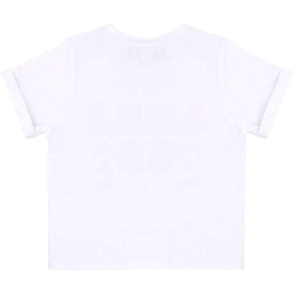 Boss White Printed T-Shirt-Shirts-BOSS-kids atelier