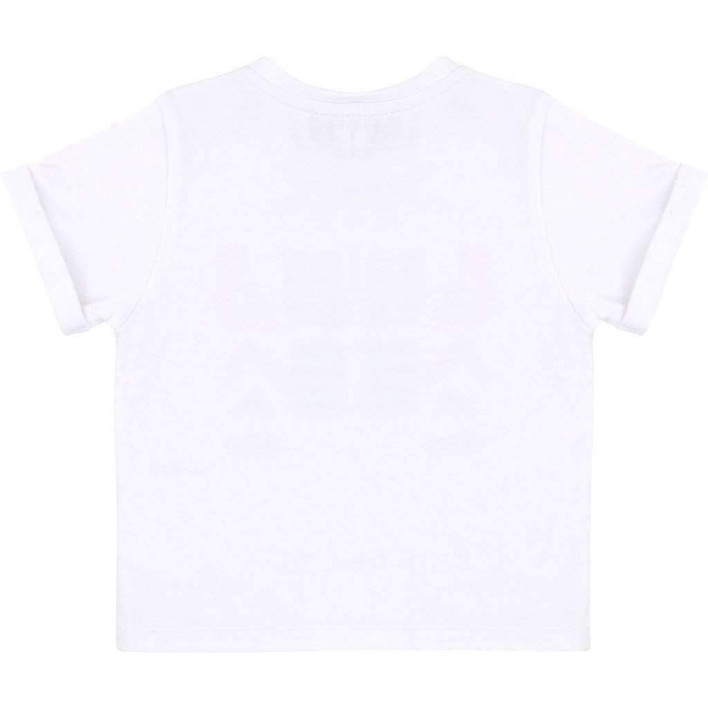 Boss White Printed T-Shirt-Shirts-BOSS-kids atelier