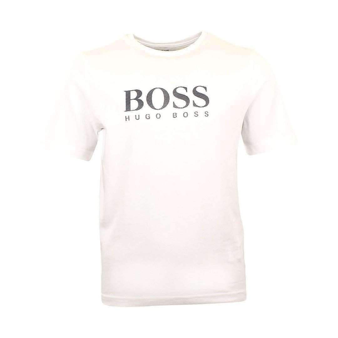 Boss White Relief Logo T-Shirt-Shirts-BOSS-kids atelier