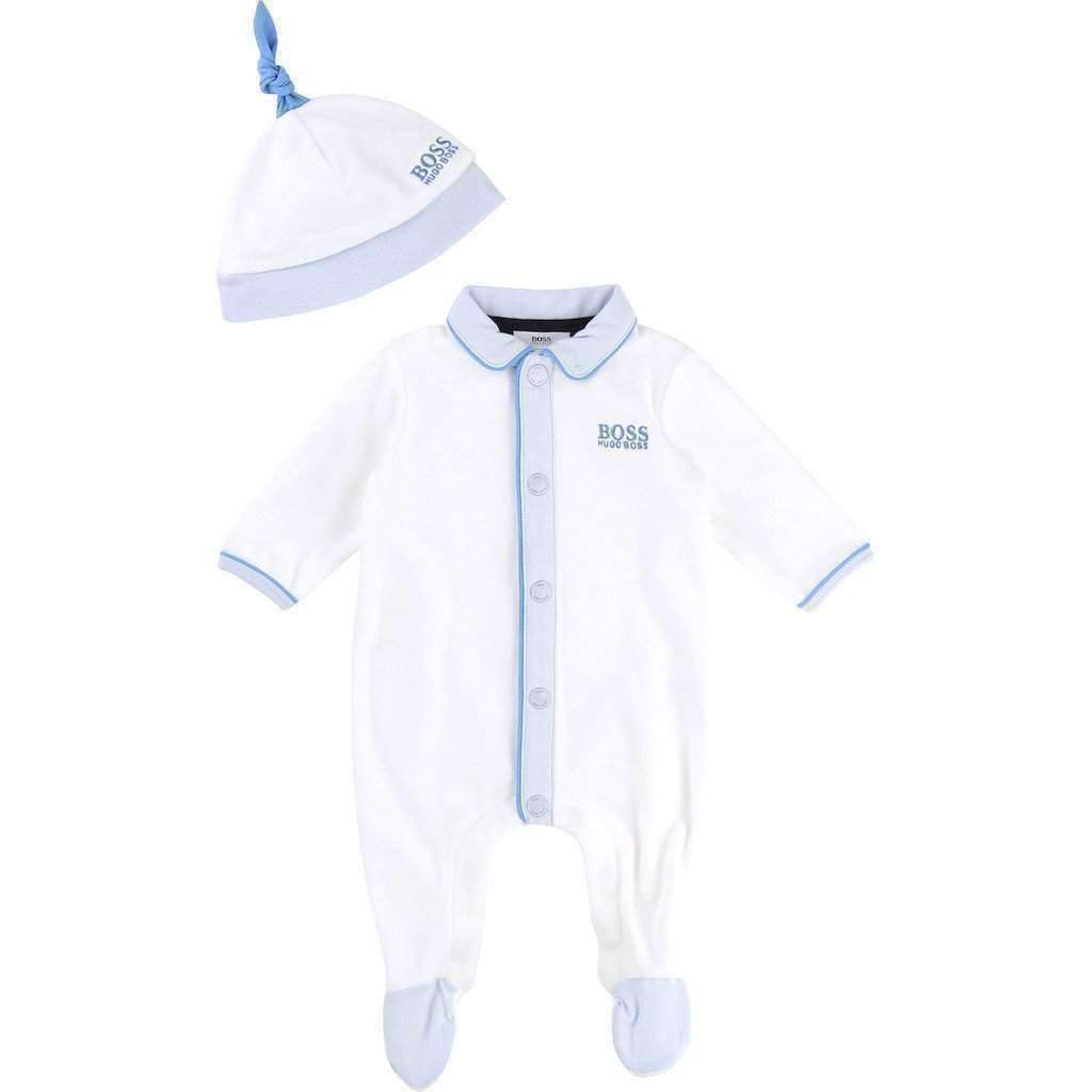 Boss White Velvet Pajama Set-Outfits-BOSS-kids atelier