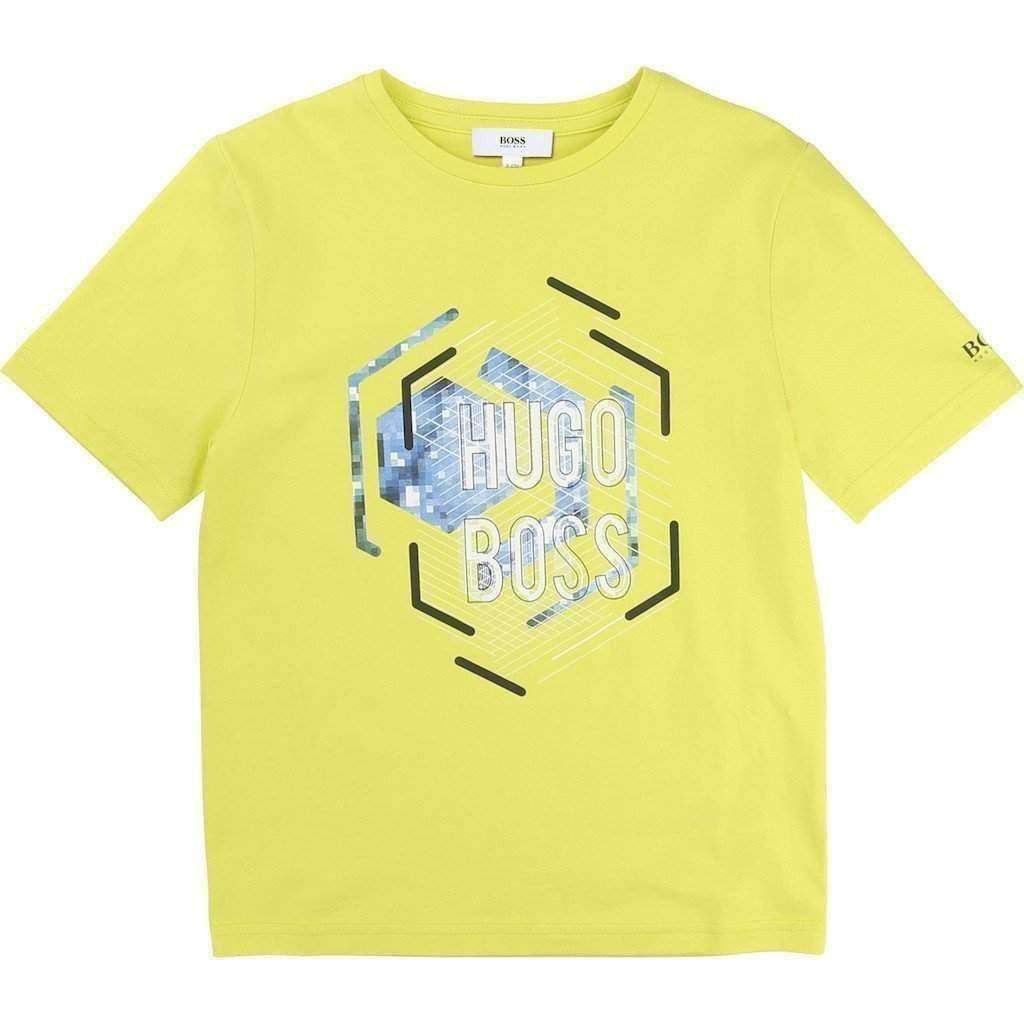 Boss Yellow Design T-Shirt-Shirts-BOSS-kids atelier