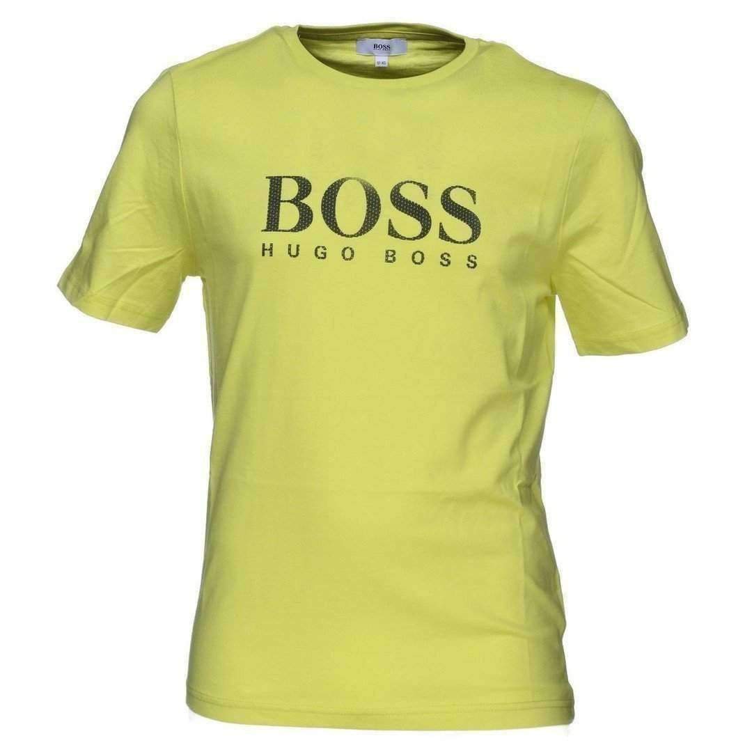 Boss Yellow Relief Logo T-Shirt-Shirts-BOSS-kids atelier