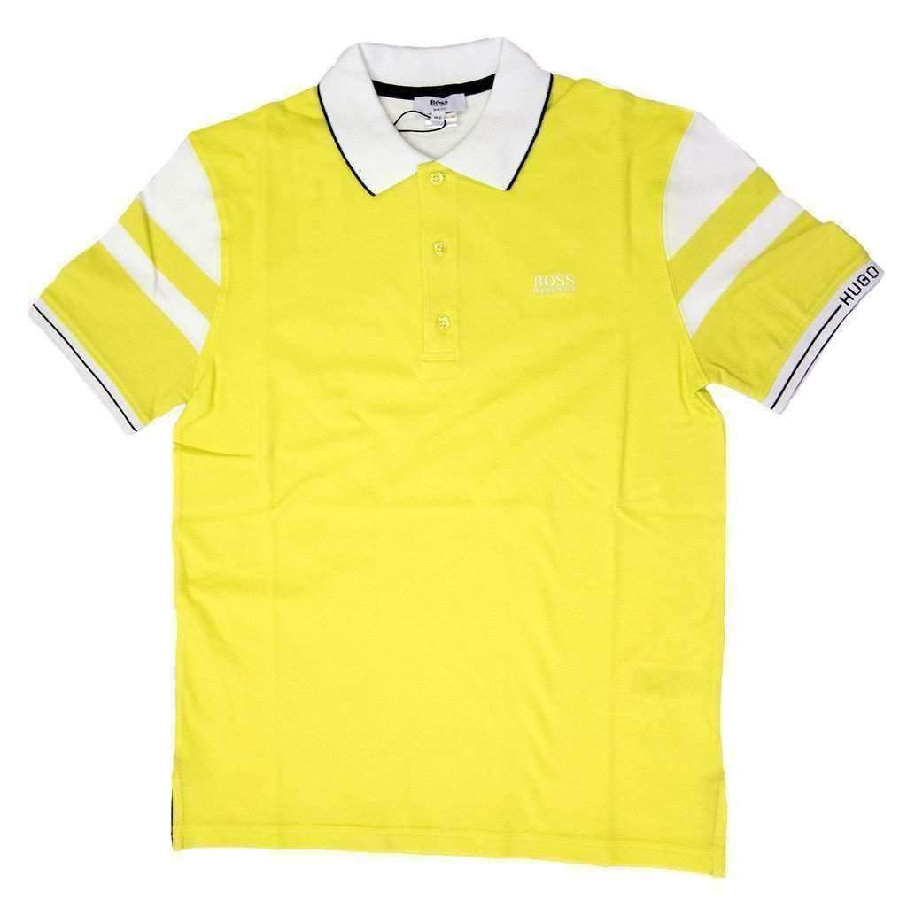 Boss Yellow White Polo Shirt-Shirts-BOSS-kids atelier