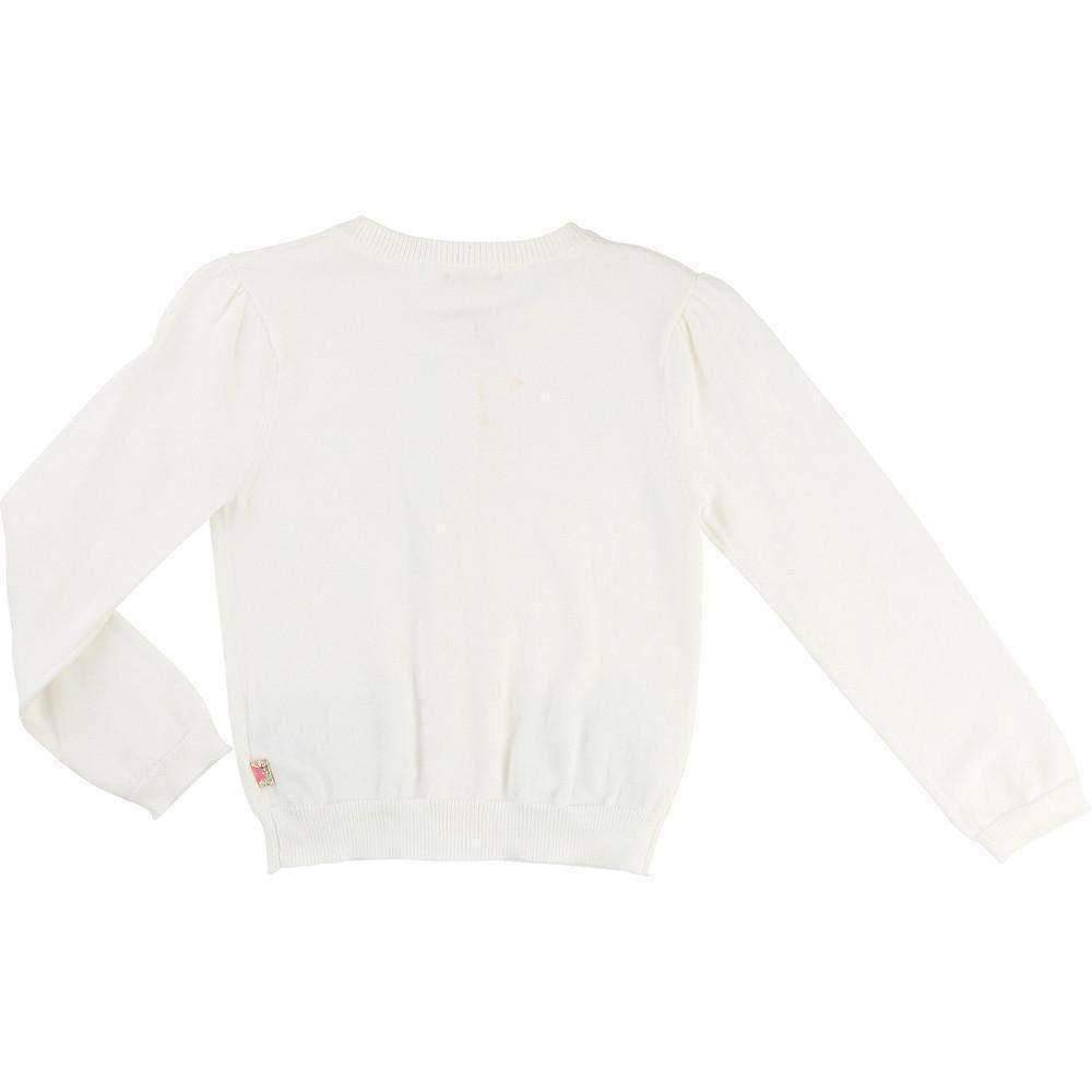 Classic White Cardigan-Outerwear-Billieblush-kids atelier