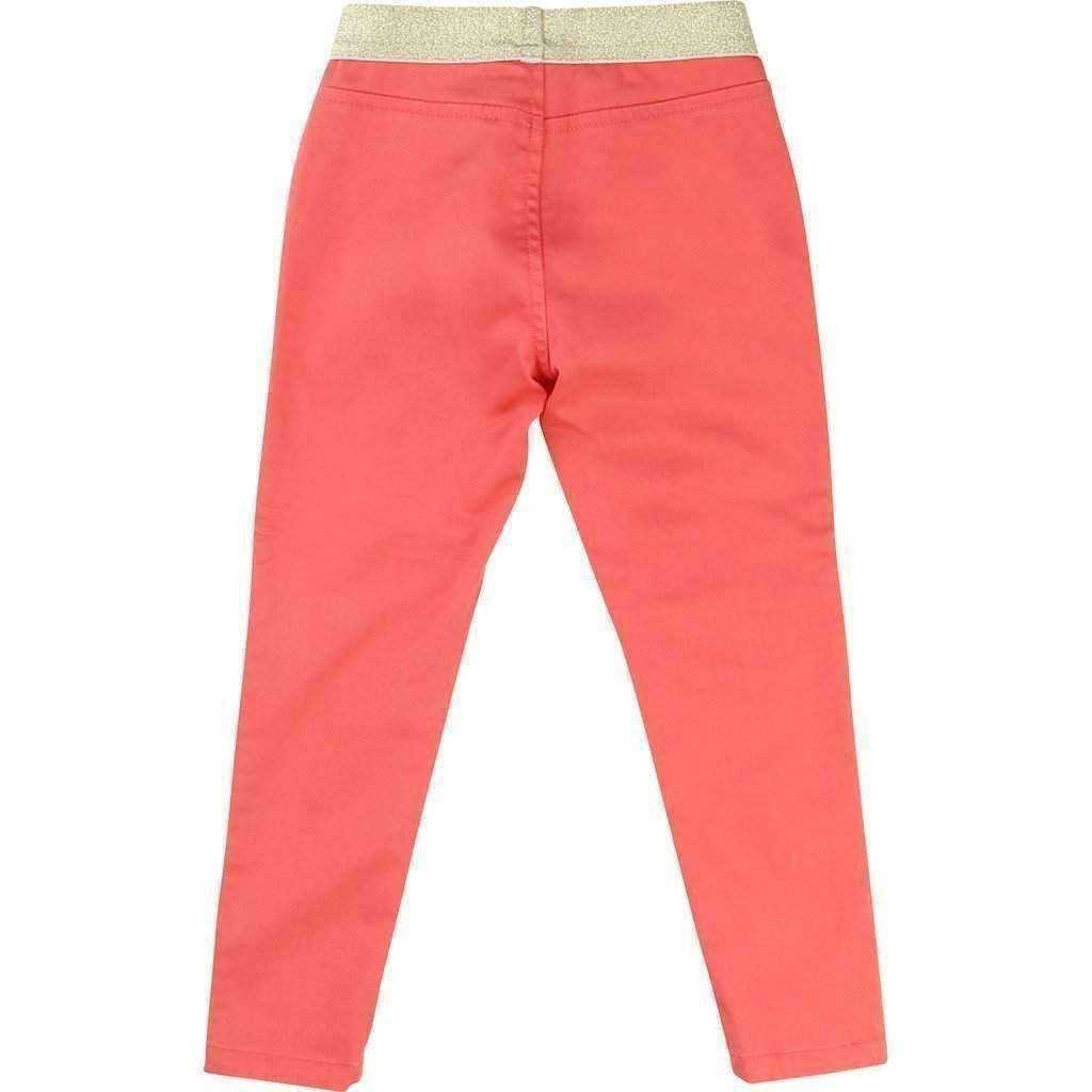 Coral Pink Jeggings-Pants-Billieblush-kids atelier