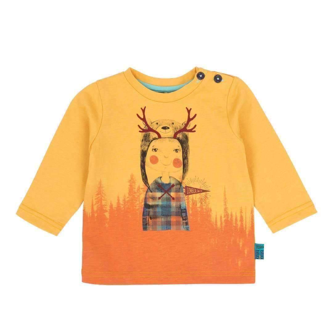 Deux Par Deux Orange Lumberjack T-Shirt-Shirts-Deux Par Deux-kids atelier