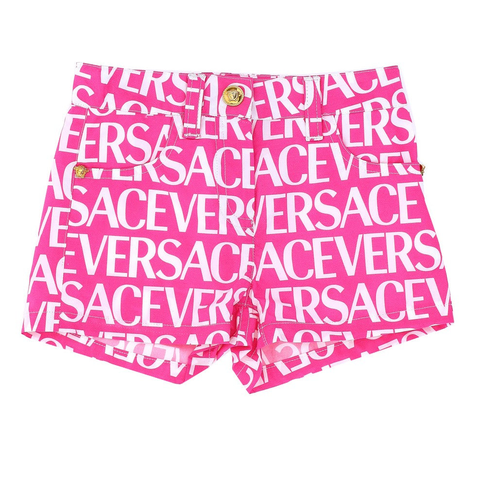versace-1009110-1a05244-5p110-Pink Logo Shorts