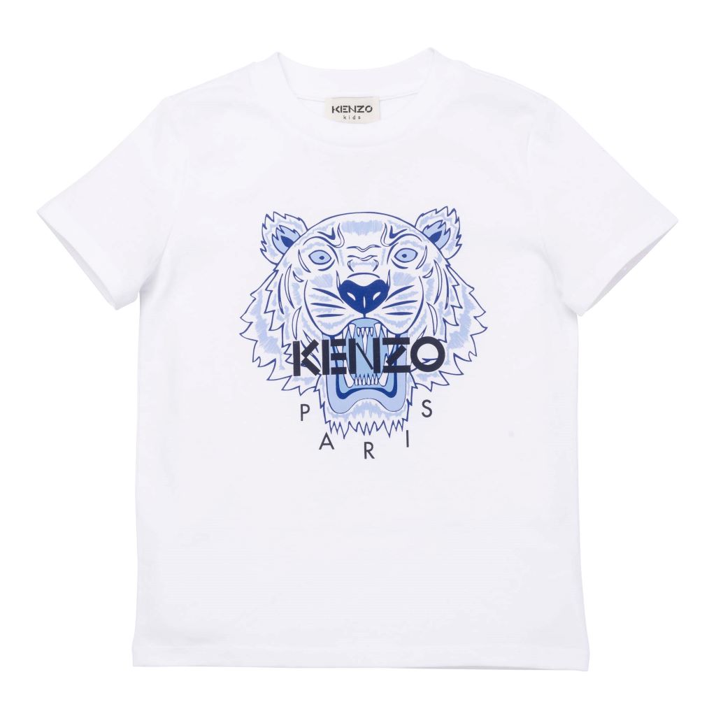 kenzo-White Logo T-Shirt-k25170-103