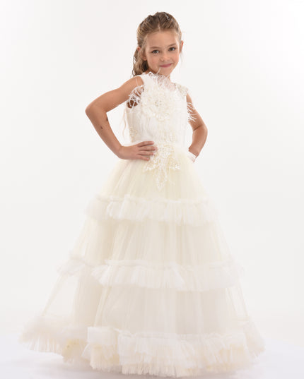 Off White Jasmine Tulle Dress