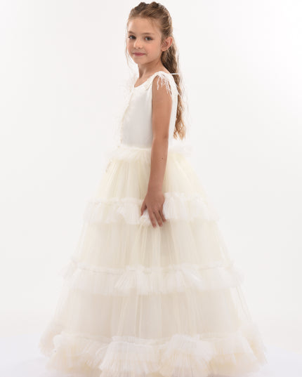Off White Jasmine Tulle Dress