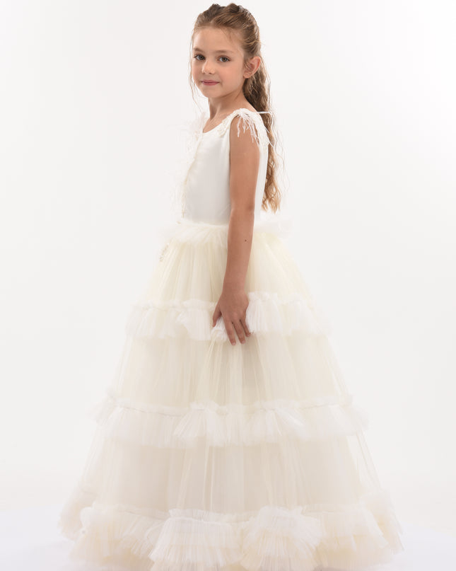 Off White Jasmine Tulle Dress